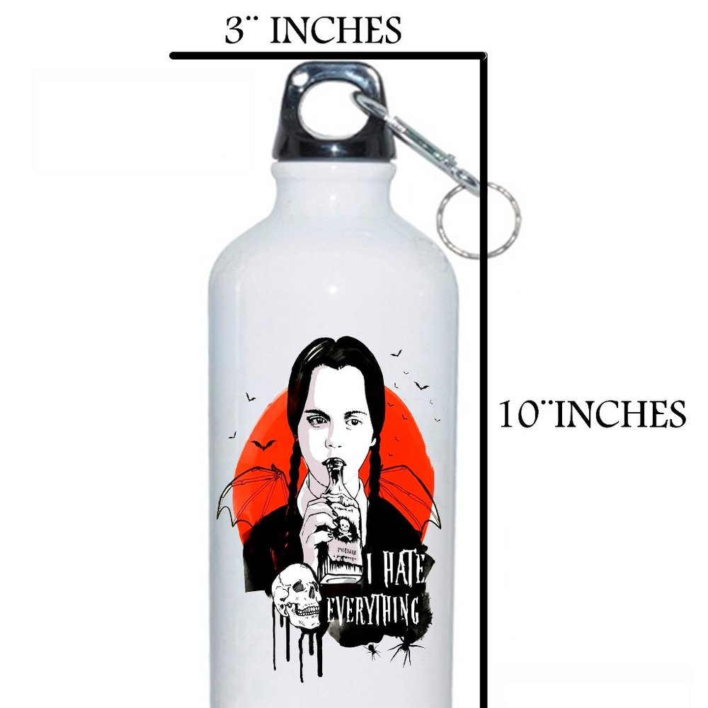 WATER BOTTLE ALUMINUM 24 OZ I HATE EVERYTHING